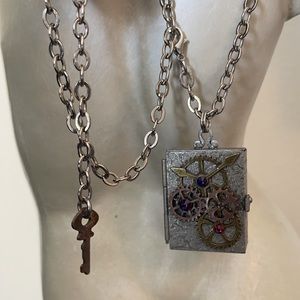 Pendant/necklace modern artwork time machine box